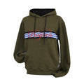 Raubirl Hoodie Bayern Olive mit Bayernstreifen und roter Stickerei