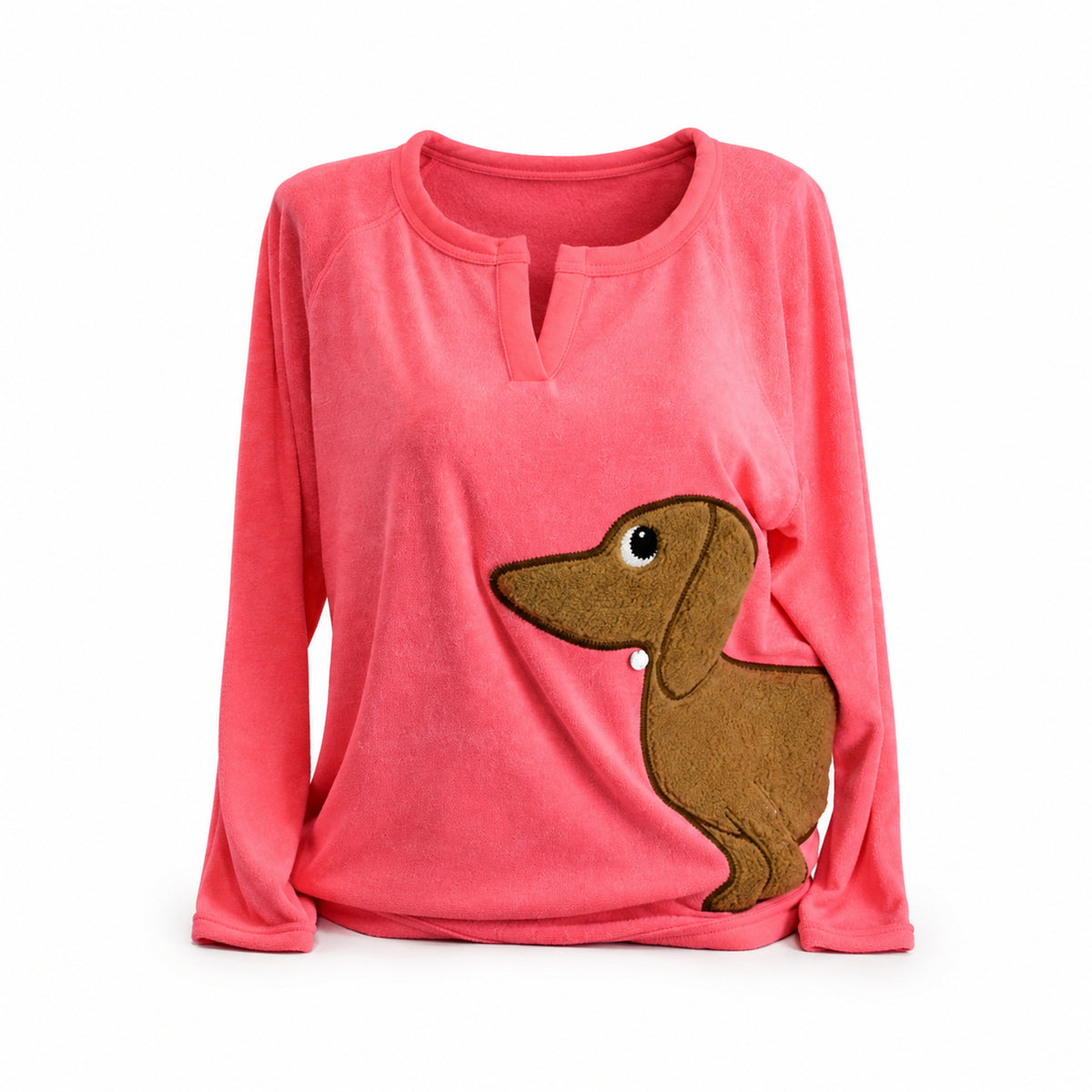 Raubirl Dackelpulli in Pink – Vorderansicht