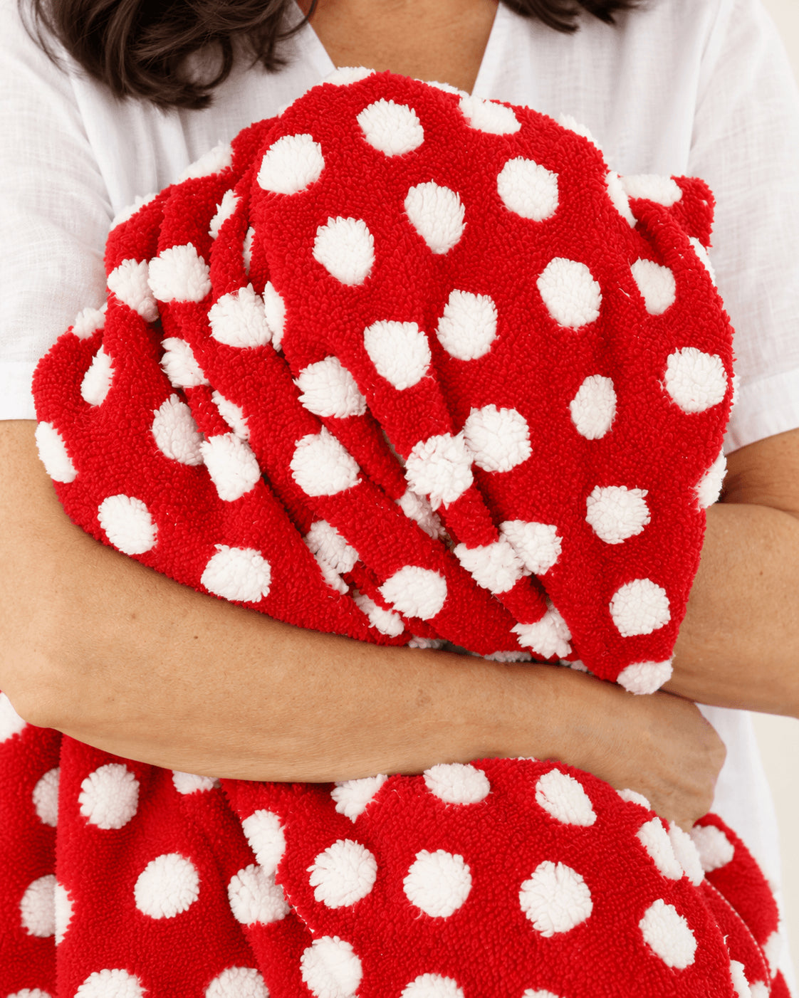 Rote Kuscheldecke