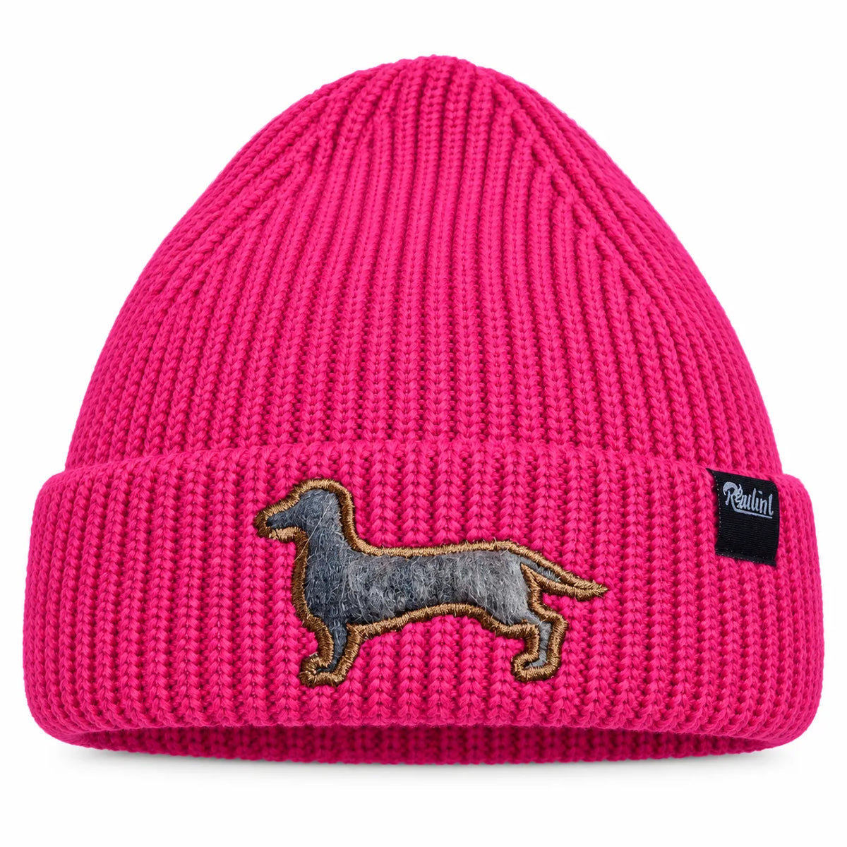 Raubirl Mütze Dackel in Pink mit Dackel-Motiv